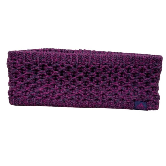 Adidas Crestline Waffle Knit Fleece Lined Headband Purple Gorpcore Sporty Ski-OS - Picture 5 of 9